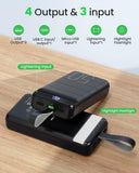 Power Bank Fast Charging 50000mAh - 22.5W Portable Charger USB C Quick Charge with 4 Outputs & 3 Inputs LED Display Huge Capacity External Battery Pack for iPhone, Samsung, iPad etc Black