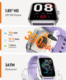 Smart Watches for Women Men, 2025 Smartwatch 1.85''Alexa Fitness Tracker Smart Watch Compatible for Android iPhone with Bluetooth Call (Answer/Make), 3ATM Waterproof Heart Rate/Sleep/SpO2 Monitor 120+