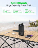 Power Bank Fast Charging 50000mAh - 22.5W Portable Charger USB C Quick Charge with 4 Outputs & 3 Inputs LED Display Huge Capacity External Battery Pack for iPhone, Samsung, iPad etc Black