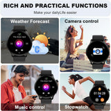 Smart Watch for Men Women Fitness: Waterproof Make Answer Call Digital Mens Watches Running Pedometer Step Tracker Smartwatch Android Phone iPhone Samsung Compatible Sleep SpO2 Heart Rate Monitor
