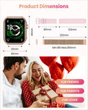 Smart Watches for Women Reloj Mujer: 30Day Battery Life Call Function Heart Rate SpO2 Sleep Tracker IP68 SwimProof 120 Exercise Modes Gym Running for Android iPhone 2 Bands
