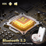 Wireless Earbuds, Sports Bluetooth Headphones, 80Hrs Playtime Ear Buds with LED Power Display, Noise Canceling Headset, IPX7 Waterproof Earphones for Workout/Running